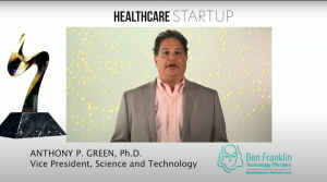 Tony Green presents the Healthcare Startup award